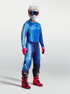 Alpinestars Maillot Fluid Kepler, maillot de motocross homme, bleu UCLA et bleu Blithe, coupe athlétique respirante