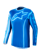 Maillot Fluid Kepler Alpinestars, maillot de motocross pour homme bleu Ucla et bleu Blithe, poly-tissu évacuant l'humidité.