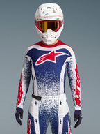 Alpinestars Limited Edition Techstar Unity Gear Set, red, white, and blue motocross racing apparel with an athletic fit.