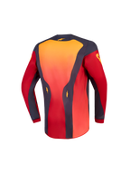 Alpinestars maillot Fluid Hunt Junior, maillot de motocross tout-terrain pour enfant, rouge et gris, dos rallongé pour la pratique off-road, vue arrière