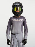 Alpinestars maillot Fluid Amber Junior, maillot de motocross gris et sable respirant pour le tout-terrain.
