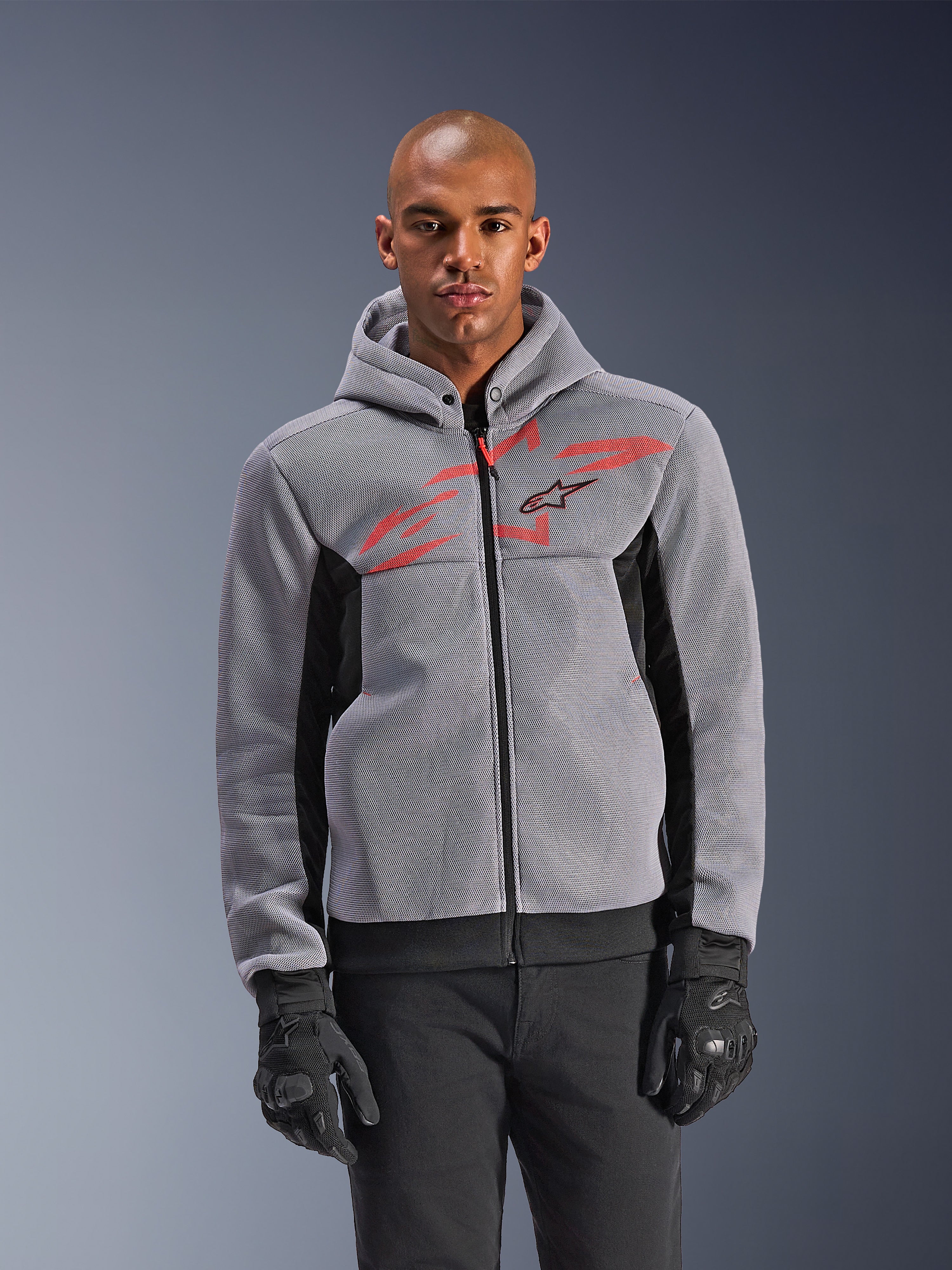 Chrome Superairflow - Red Motorcycle Hoodie | Alpinestars®