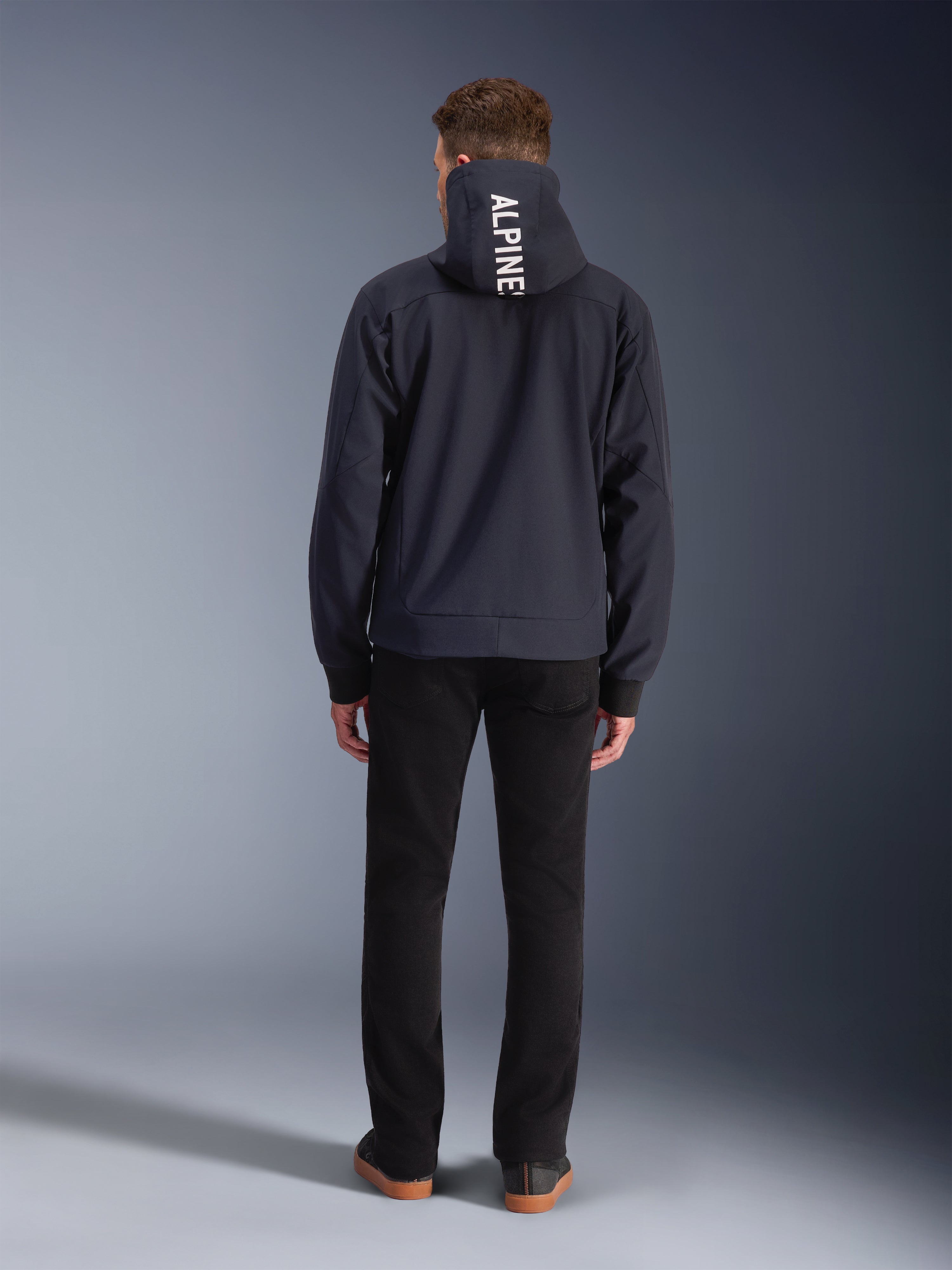 Sweat à capuche Tech Radium Alpinestars, veste de moto urbaine coupe-vent pour homme, noir avec logo blanc sur la capuche