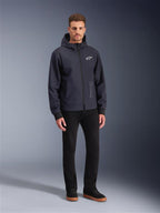 Sweat à capuche Tech Radium Alpinestars, veste de moto urbaine pour homme, noir et blanc, coupe-vent et protectrice.
