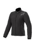 Alpinestars polaire Banshee, veste de moto urbaine pour femme, noire, avec protections Nucleon Flex Plus et renforts en Kevlar, style décontracté.