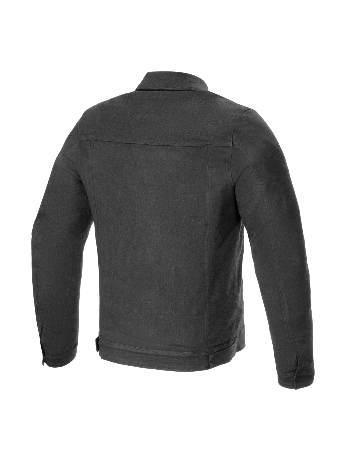 Veste Garage Alpinestars, blouson de moto urbain pour homme, gris fumée, denim extensible, vue de dos, prêt pour Tech-Air® 3