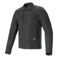 Alpinestars Garage Jacket, veste de moto, gris fumé, denim de coton extensible à manches longues avec une silhouette inspirée du style workwear, dotée de poches poitrine et de patchs logo subtils, équipement de protection urbain décontracté