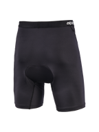 Alpinestars MX Boxer Padded, Black Motocross Padded Base Layer Shorts, rear view showing multi-density chamois seat padding, branded elastic waistband, ergonomic stretch construction for off-road riding comfort.