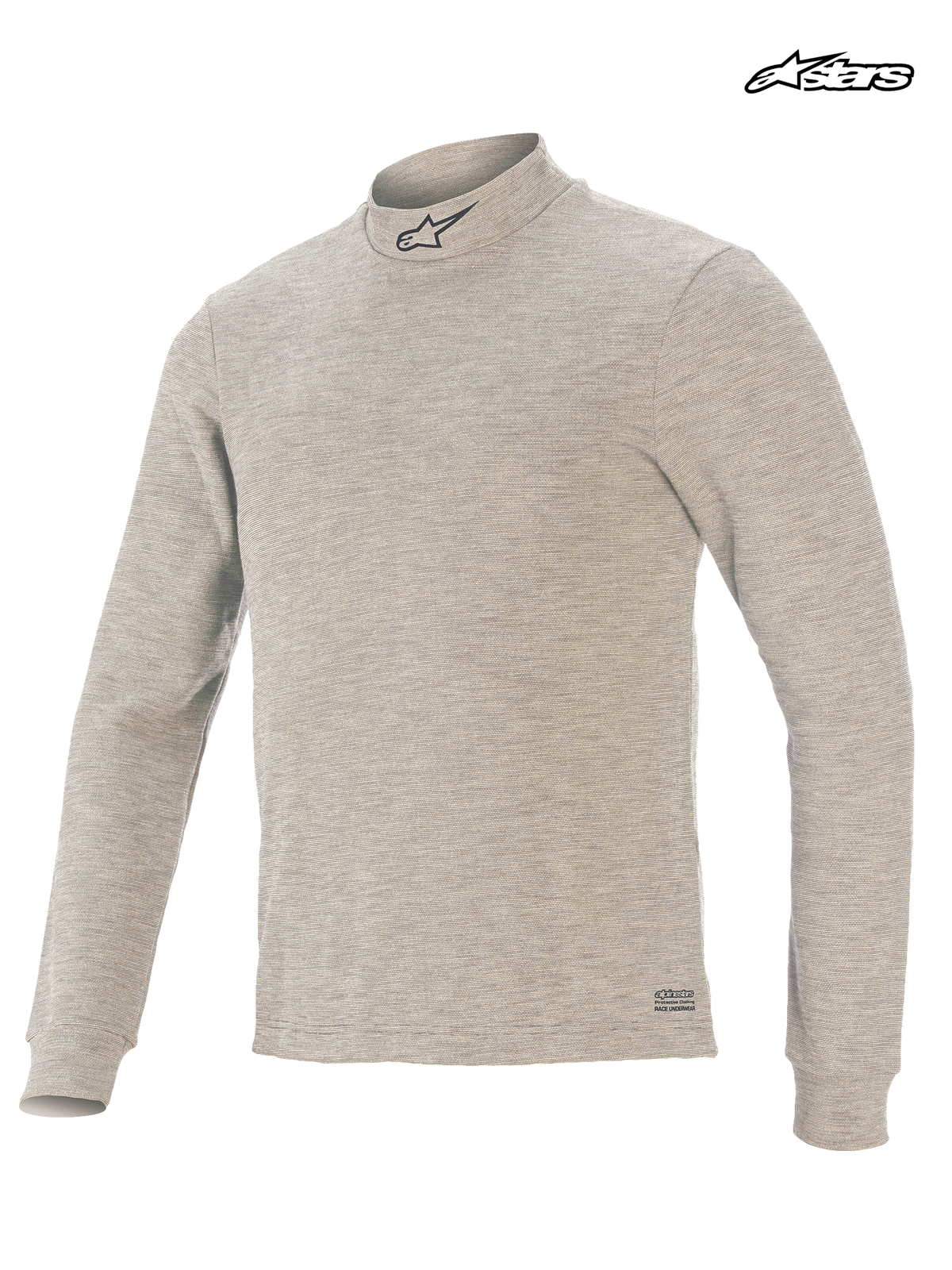 Alpinestars Haut Technique Race V3, couche de base auto pour homme grise à manches longues avec certification FIA 8856-2018 et construction ignifuge en Lenzing FR
