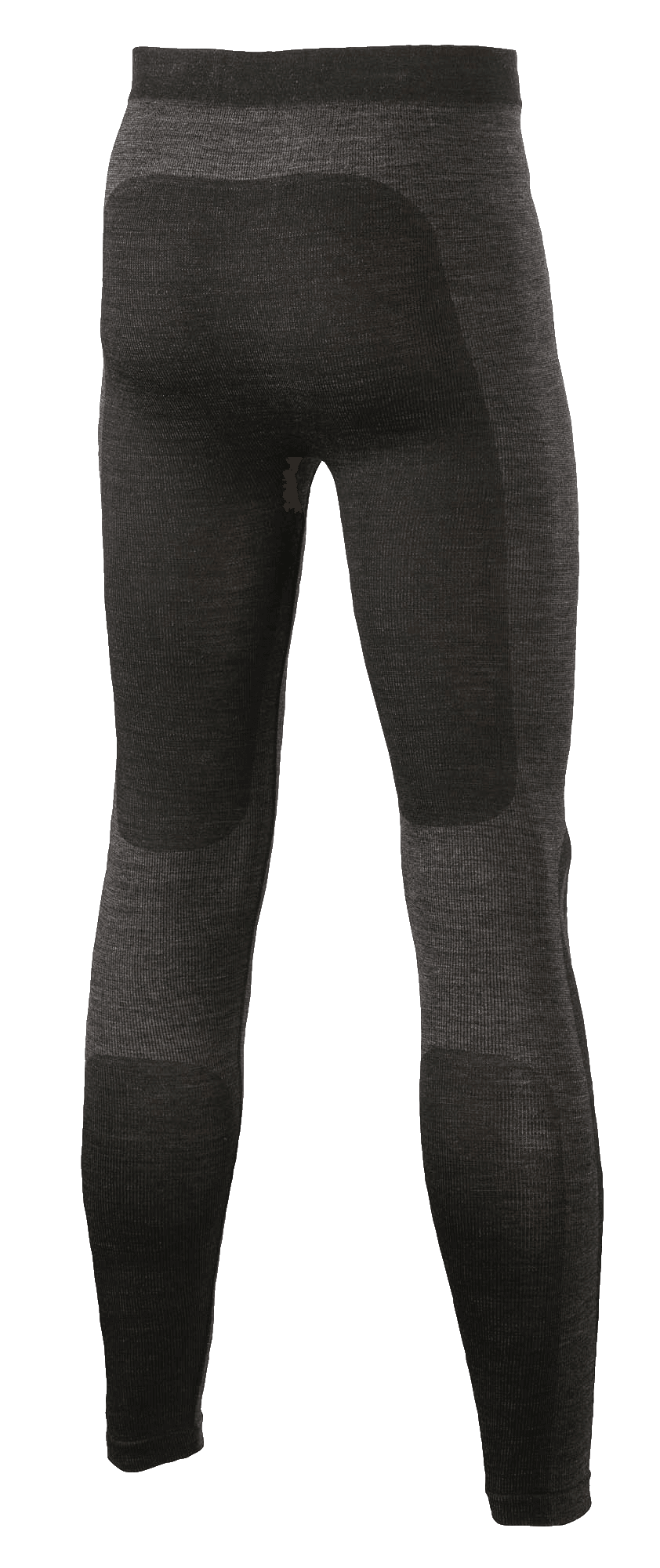 Pantalon Alpinestars ZX Evo V2, sous-vêtement technique de course, noir et gris, vue arrière montrant la construction en maille technique sans couture avec des empiècements plus sombres sur l'assise et les mollets, sous-vêtement de sport automobile ignifuge