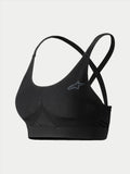Alpinestars Stella TECH ZX Bra, sous-couche de course automobile pour femme, noir, avec logo Astars gris sur la poitrine, bretelles croisées et détails côtelés sans couture, tissu ignifuge LENZING FR pour le sport automobile