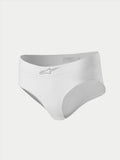 Slip Alpinestars Stella TECH ZX, sous-vêtement de course pour femme, blanc, avec logo étoile argenté sur la ceinture, couche de base ignifugée certifiée FIA 8856-2018, équipement technique de sport automobile