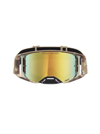 Alpinestars Masque Supertech Lone, masque de motocross camouflage désert et lentille dorée, pour la performance racing.