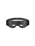 Masque Alpinestars Vision OTG, masque de motocross, monture noire avec écran clair, vue de face présentant le texte 'ONE GOAL. ONE VISION.' et le logo de la marque, structure à volume profond compatible avec les lunettes de vue