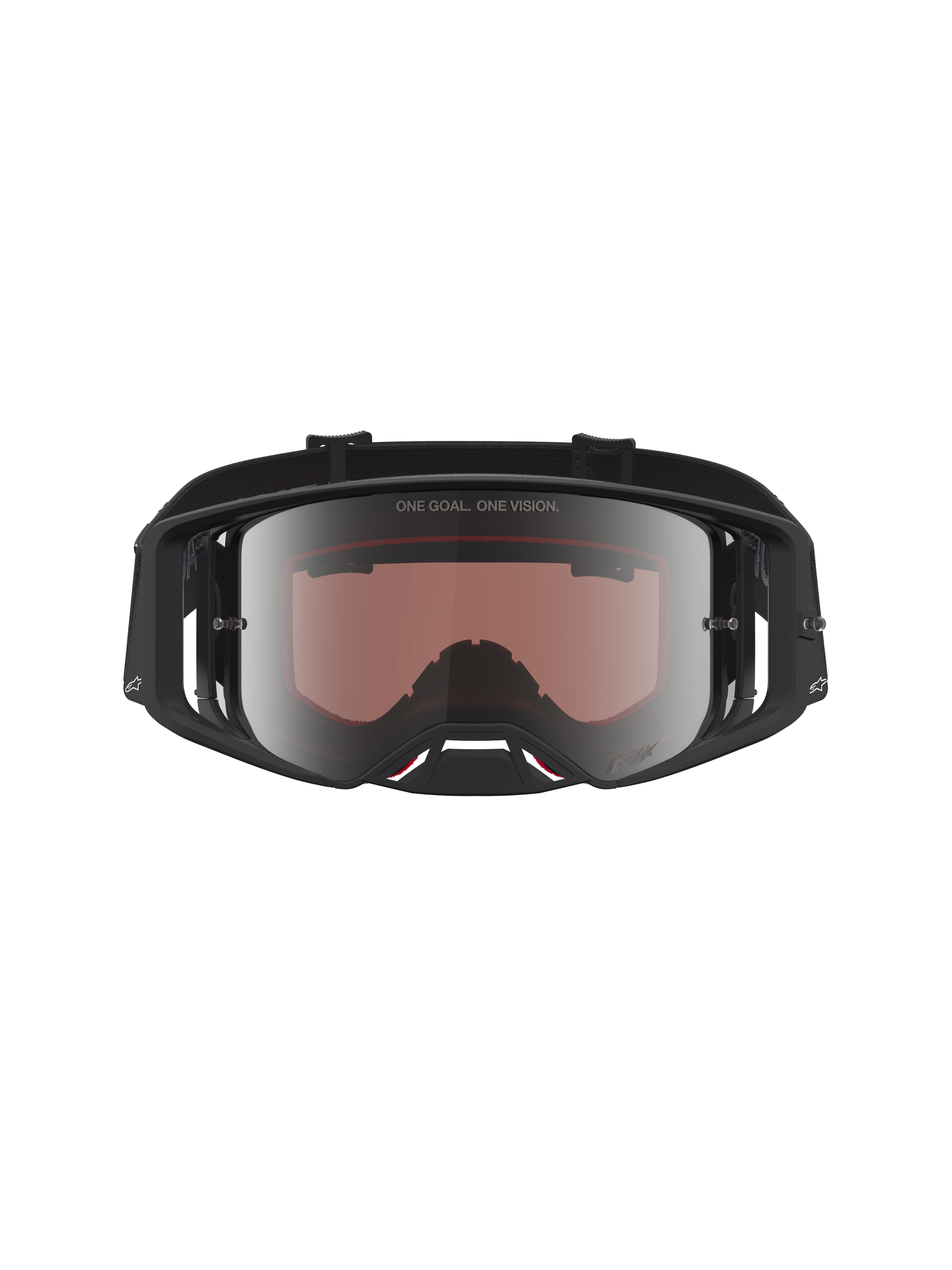 Masque Alpinestars Supertech Vesta, masque de motocross tout-terrain, noir et argent mat, doté de lentilles miroirs argentées haute définition pour la compétition