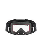 Alpinestars Supertech Vesta, masque de motocross tout-terrain, noir et argenté mat, doté d'une lentille claire pour une visibilité optimale.