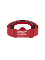 Alpinestars Supertech Vesta Goggles, Red Motocross Goggles, Rear View with One Goal One Vision Branded Strap.