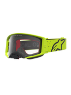 Alpinestars masque Supertech Vesta, masque de motocross pour homme, jaune fluo et noir, lentille claire pour la compétition.