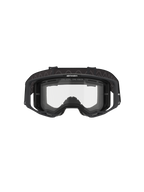 Alpinestars Vision 8 Corp Goggles - Dual Pane, lunettes de motocross, monture noire avec écran double transparent, vue de face montrant les stabilisateurs et le marquage « ONE GOAL. ONE VISION. », protection oculaire technique pour la course tout-terrain