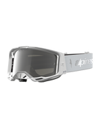 Alpinestars Vision 8 Amber Goggles - Mirror, white and silver motocross goggles with a silver mirrored anti-fog lens.
