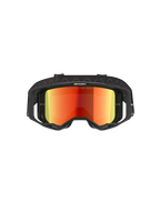 Lunettes Alpinestars Vision 8 Corp, lunettes de motocross, noir et rouge miroir, vue de face présentant un écran réfléchissant rouge avec le texte « ONE GOAL. ONE VISION. », monture noire avec ventilation RAM-AIR, bandeau noir réglable, protection oculaire professionnelle pour la course tout-terrain
