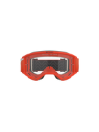 Masque Alpinestars Vision 5 Corp, masque de motocross, orange avec écran transparent, vue de face présentant une monture orange vif, écran anti-buée transparent avec marquage « One Goal. One Vision », mousse faciale grise et bandeau noir avec silicone ondulé pour l'adhérence.