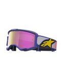 Alpinestars Masque Vision 5 Drag, masque de motocross mixte, violet et rose, cadre A-FLEX et ventilation RAM-AIR