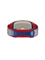 Alpinestars masque Vision 5 Drag rouge et bleu, sangle de motocross avec manifeste One Goal. One Vision. et mousse faciale.