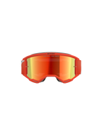 Masque Alpinestars Vision 5 Corp, lunettes de motocross, monture orange avec écran réfléchissant Orange Mirror Red, bandeau réglable rouge, design profilé haute performance tout-terrain