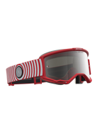 Masque Alpinestars Vision 5 Hone, masque de motocross, rouge et blanc, lentille argentée miroir, cadre flexible A-FLEX