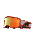Masque Alpinestars Vision 5 Rora, masque de motocross, orange et argenté, lentille miroir rouge, cadre A-FLEX flexible avec ventilation RAM-AIR pour le tout-terrain