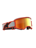 Masque de motocross Alpinestars Vision 5 Rora, orange et argenté, écran miroir rouge et cadre flexible A-FLEX