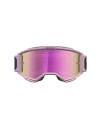 Masque Alpinestars Vision 5 Rora pour motocross, gris et rose, avec écran miroir rose et monture en uréthane A-FLEX.