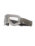 Alpinestars Vision 5 Hollow Goggles, Motocross Goggles, White Frame with Clear Lens, Wide Light Gray Strap with Bold Dark Gray Alpinestars Lettering, Multi-layer Foam Padding, Performance Off-Road Eyewear