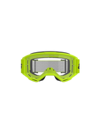 Masque Alpinestars Vision 3 Wordmark, masque de motocross, jaune fluo et transparent, monture jaune fluo éclatante, écran clair anti-buée, large sangle tissée, équipement de course tout-terrain