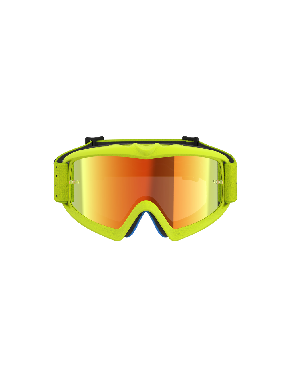 Alpinestars Vision Vesta Junior, masque de motocross jaune fluo pour enfant, lentille miroir rouge anti-buée, certifié CE