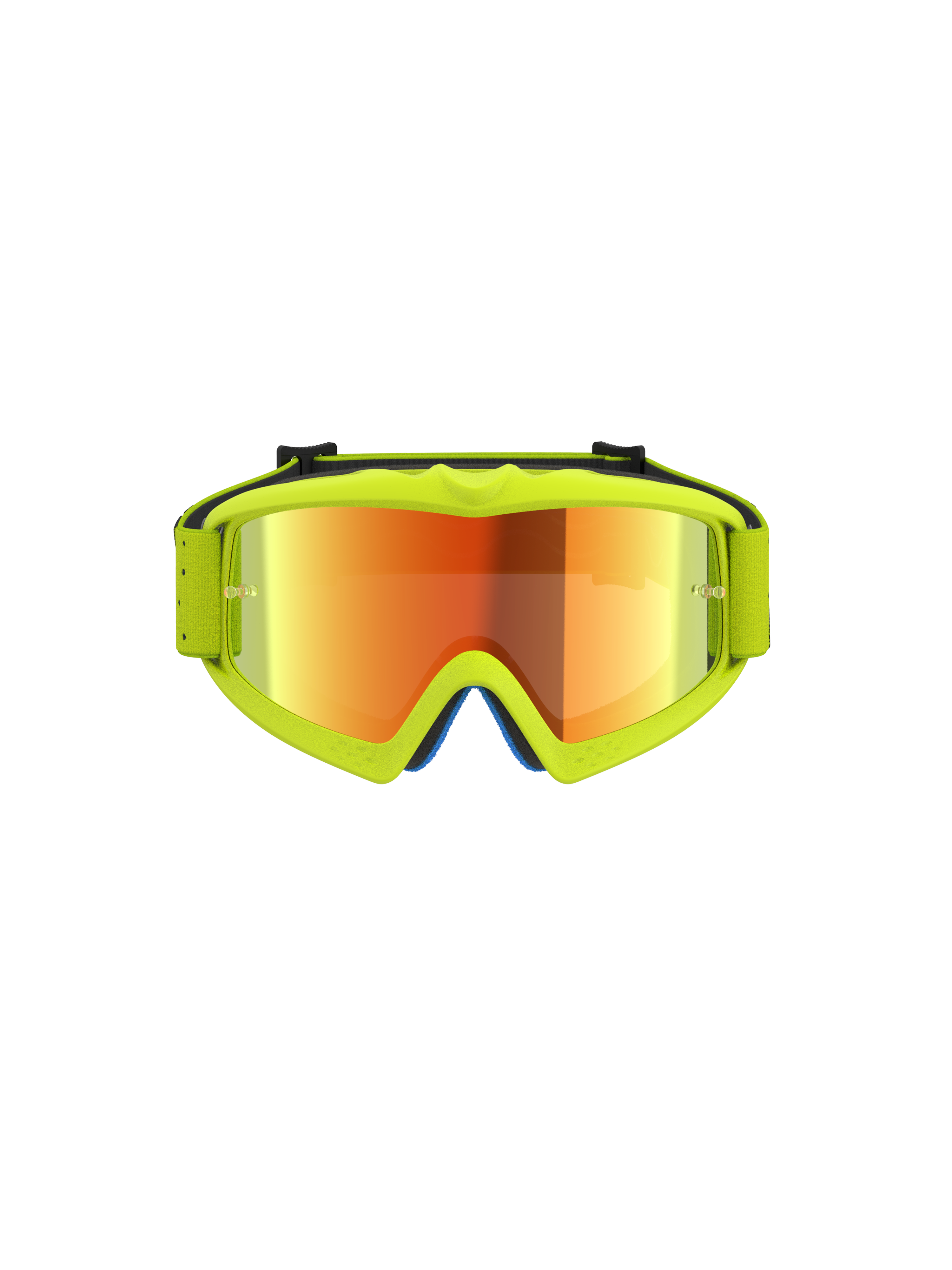 Alpinestars Vision Vesta Junior, masque de motocross jaune fluo pour enfant, lentille miroir rouge anti-buée, certifié CE