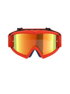 Alpinestars Vision Youth Corp, lunettes de motocross, miroir orange et rouge, avec une monture en uréthane orange vif, un écran à finition miroir et un bandeau orange assorti, conçues pour les jeunes pilotes et la course tout-terrain