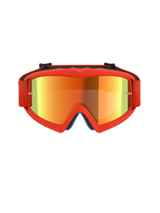 Alpinestars Vision Youth Corp, lunettes de motocross, miroir orange et rouge, avec une monture en uréthane orange vif, un écran à finition miroir et un bandeau orange assorti, conçues pour les jeunes pilotes et la course tout-terrain