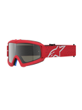 Alpinestars Vision Youth Vesta Goggles, Youth Motocross eyewear in Red with Silver Mirror lens and anti-fog protection.