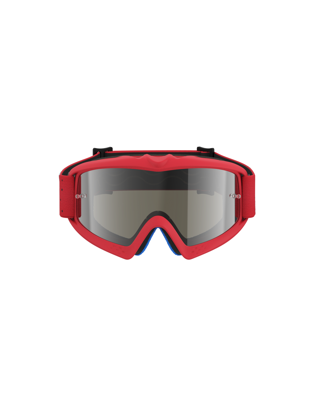 Masque Vision Vesta Junior Alpinestars, masque de motocross pour enfant, rouge fluo et argenté, lentille miroir anti-buée avec supports pour tear-off