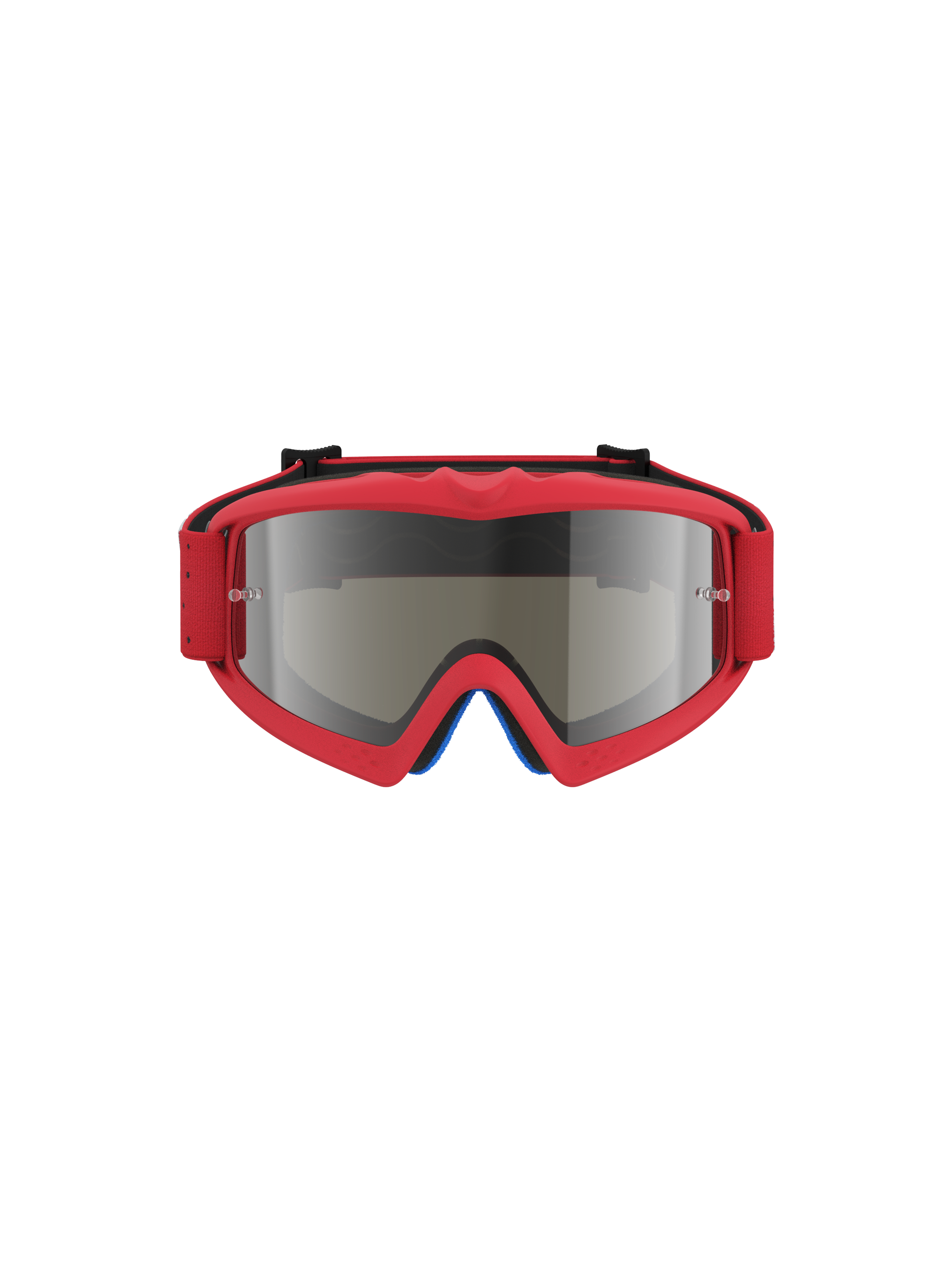 Masque Vision Vesta Junior Alpinestars, masque de motocross pour enfant, rouge fluo et argenté, lentille miroir anti-buée avec supports pour tear-off