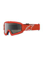 Alpinestars Masque Vision Vesta Junior, masque de motocross pour enfant, orange avec lentille argentée miroir anti-buée, sangle avec logo étoile blanc