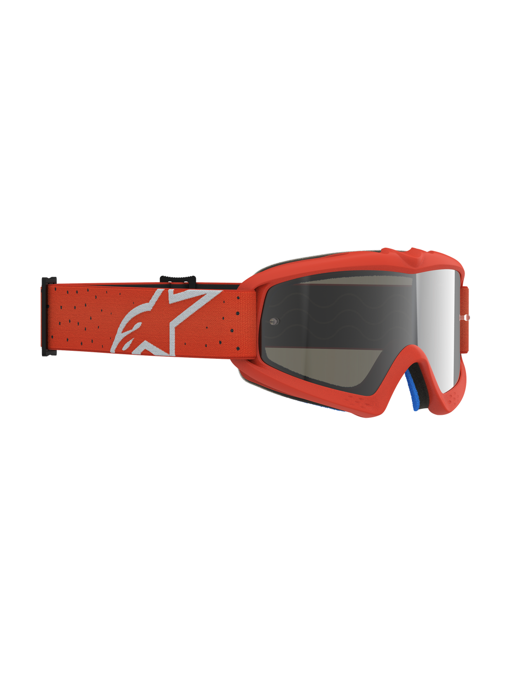 Alpinestars Masque Vision Vesta Junior, masque de motocross orange avec lentille miroir argentée anti-buée