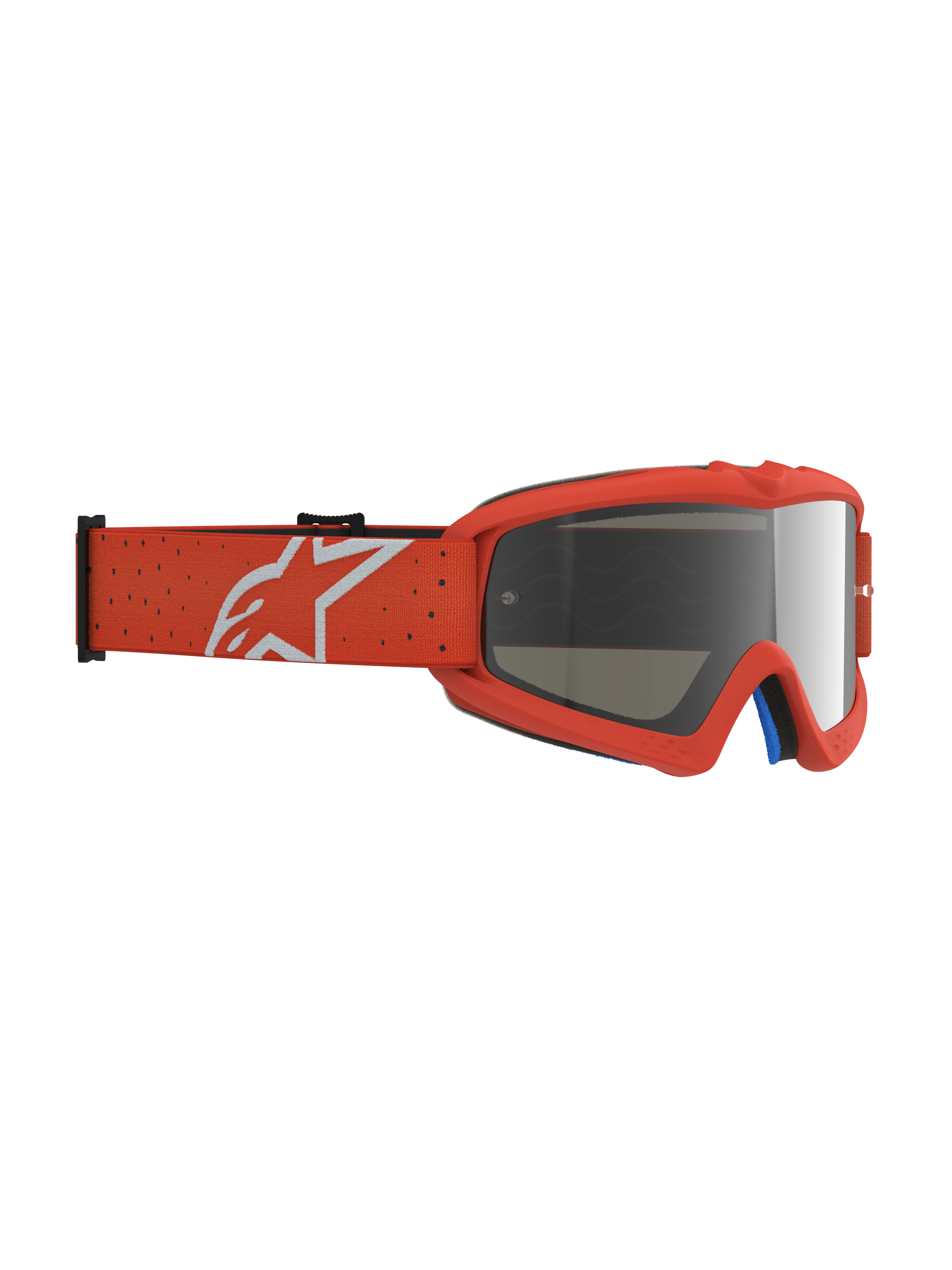Alpinestars Masque Vision Vesta Junior, masque de motocross orange avec lentille miroir argentée anti-buée