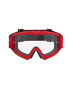 Lunettes Alpinestars Vision Youth Blaze, rouge et transparent, lunettes de motocross pour enfant dotées d'une monture en uréthane flexible, écran en polycarbonate antibuée avec supports pour tear-off, vue de face pour la performance en course tout-terrain