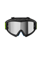 Alpinestars Vision Youth Hollow Goggles, masque de motocross, anthracite et jaune fluo, écran argenté miroir, avec monture flexible, plots pour tear-off et sangle réglable aux accents néon, design spécifique pour enfant pour la course tout-terrain