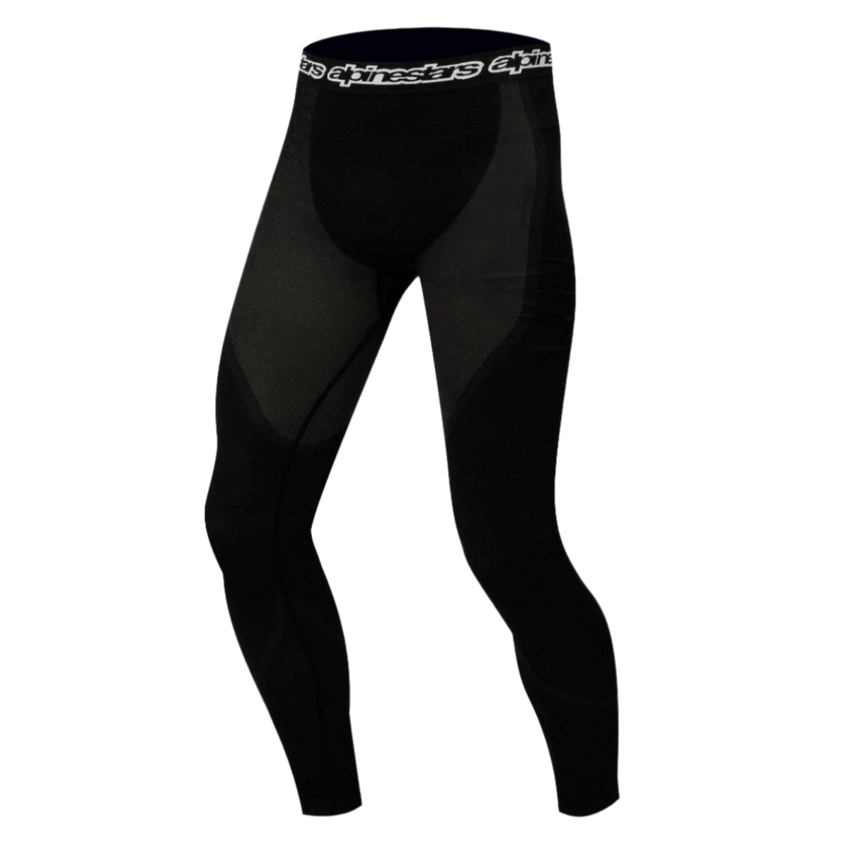 Alpinestars KX Bottom, pantalon de sous-couche technique, noir, doté d'empiècements profilés évacuant l'humidité et d'une ceinture élastique logotée, conçu pour la performance sous une combinaison de course.