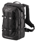 Alpinestars Rover Multi Backpack, sac à dos d'aventure et de touring, noir, doté d'un panneau avant en maille, de sangles de compression réglables avec boucles, de bretelles ergonomiques rembourrées et d'une construction textile robuste pour les trajets quotidiens et l'aventure à moto