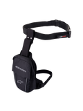 Alpinestars Access Thigh Bag, sac de cuisse pour moto, noir, construction en textile durable avec ceinture et sangle de cuisse réglables, logo Alpinestars, passepoil réfléchissant et boucle à dégagement rapide, design ergonomique pour le rangement d'objets essentiels à moto